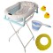 Cadita pliabila bebelusi albastra, suport metalic KidsCare, termometru, perna reductor, jucarii, protectie cap, cana pliabila for Your BabyKids