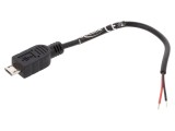 Cablu USB 2.0 DELOCK 82697, micro USB B 100mm negru 22AWG