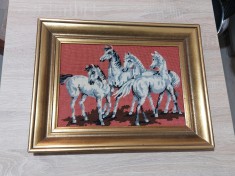 Cai goblen vechi, decor de perete