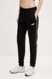 Puma pantaloni de trening femei, culoarea negru, cu imprimeu, 685013