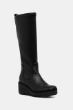 Fly London ghete de piele BADI601FLY culoarea negru, toc pana, P501601000