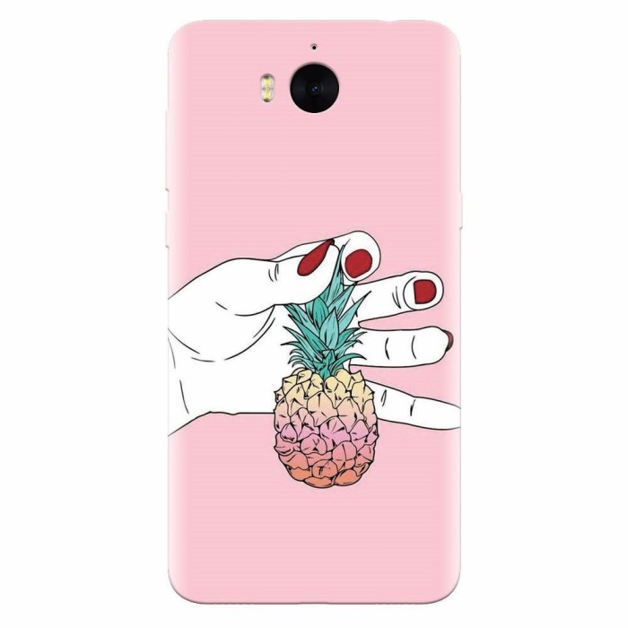 Husa silicon pentru Huawei Y5 2017, Rainbow Pinepple