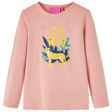 Tricou pentru copii cu maneci lungi roz deschis 92 GartenMobel Dekor, vidaXL