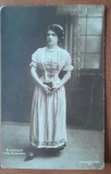 Fotografie tip carte postala, El. Leonard in piesa Fata Musicantului, inceput de secol XX, necirculata