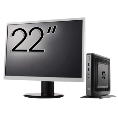 Pachet Calculator Second Hand HP T520 Mini PC, AMD GX-215JJ 1.50GHz, 4GB DDR3, 32GB Flash + Monitor 22&amp;amp;quot; NewTechnology Media foto