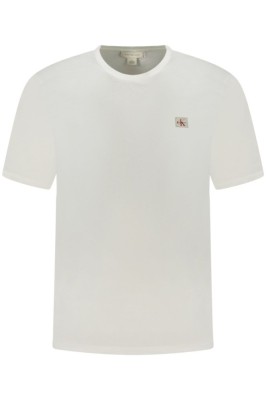 Calvin Klein Jeans Tricou barbati, cu logo, din bumbac, Regular fit, Alb, L foto