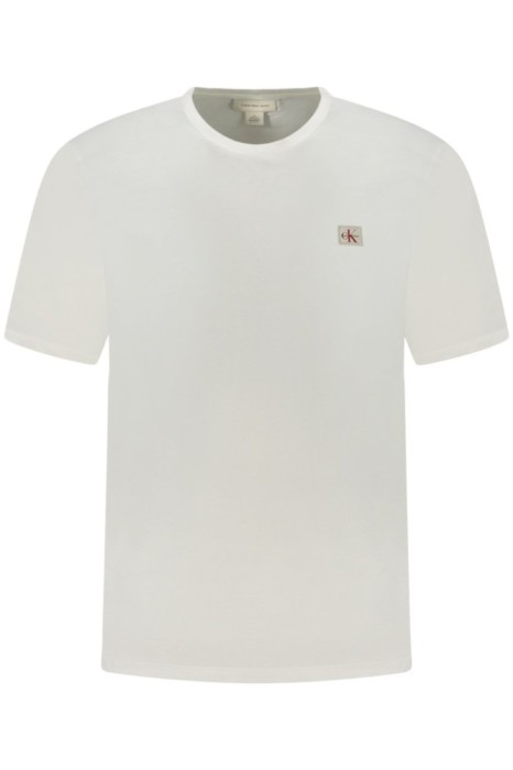 Calvin Klein Jeans Tricou barbati, cu logo, din bumbac, Regular fit, Alb, L