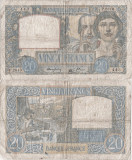 1941 (20 II), 20 francs (P-92b.3) - Franța