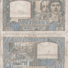 1941 (20 II), 20 francs (P-92b.3) - Franța