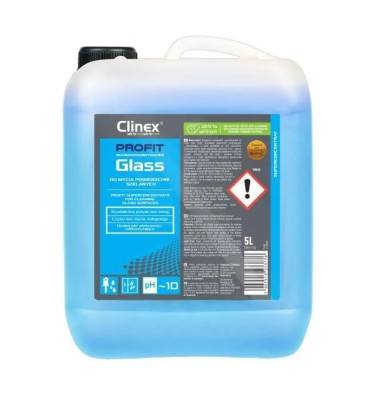 CLINEX PROFIT Glass, 5 litri, solutie superconcentrata, pentru curatat suprafete si obiecte din sticla foto