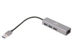 Hub USB 3.0 cu 3 Porturi ?i RJ45 Gigabit Ethernet foto