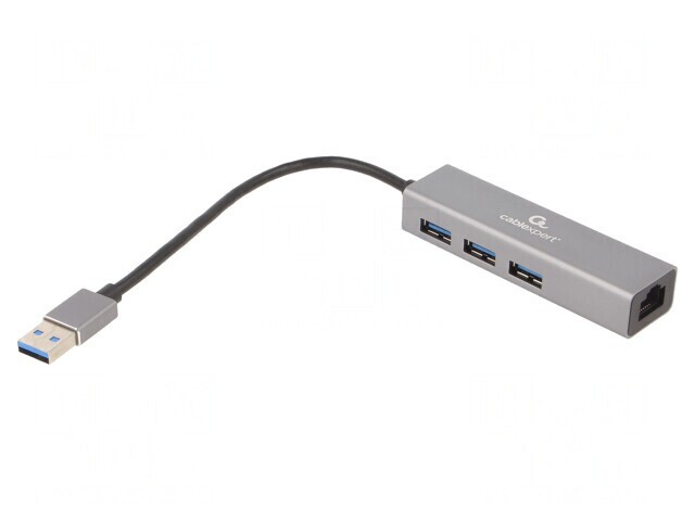 Hub USB 3.0 cu 3 Porturi și RJ45 Gigabit Ethernet