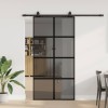 VidaXL Ușă glisantă cu set de feronerie neagră sticlă securizată 3375897