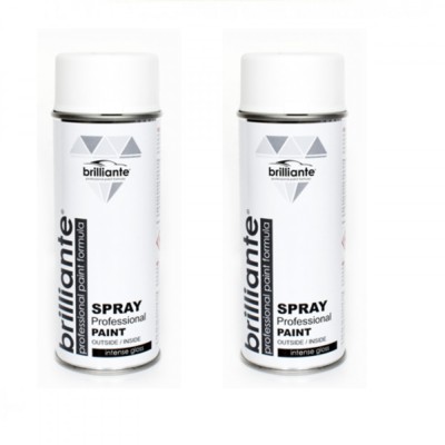 Pachet 2 x Vopsea Spray Brilliante Alb Pur Mat RAL 9010 400 ml foto