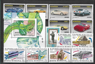 C4111 - lot timbre Romania nestampilate,serii complete,perfecta stare foto