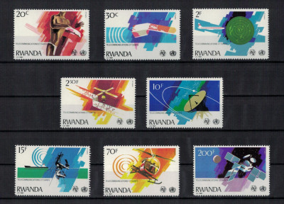 RWANDA 1981 - Telecomunicatii / serie completa MNH foto