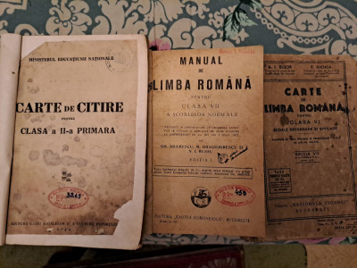 Carte de citire, romana, manuale interbelice foto