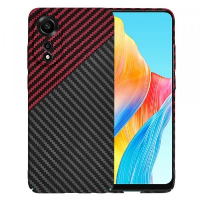 Husa pentru Oppo A78 4G, Techsuit, Carbonite FiberShell Vortex, Rosie foto