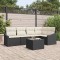 vidaXL Set de canapele pentru grădină 6 pcs Negru Rattan poli 3346727