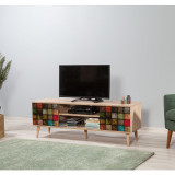 COMODA TV Truva - TV Stand 15, Stejar Sonoma, 50x40x140 cm