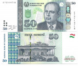 Tadjikistan bancnota 50 Somoni 2018, UNC