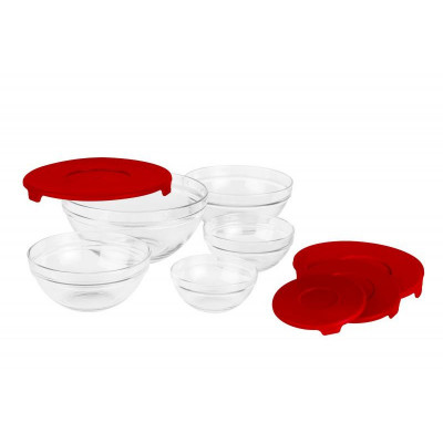 Set boluri Vanora, 140-910 ml, sticla, capac plastic, 5 piese foto