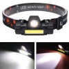Lanternă De Cap LED, 3W, Rază 100m, Re&icirc;ncărcabilă, Magnet, Neagră, 8x3x4cm, Oem
