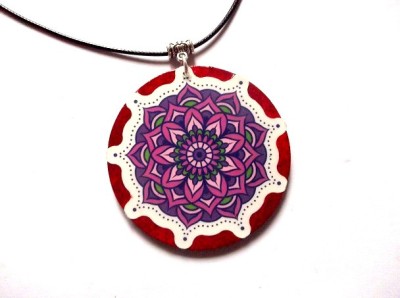 colier de lemn cu mandala 47259 foto