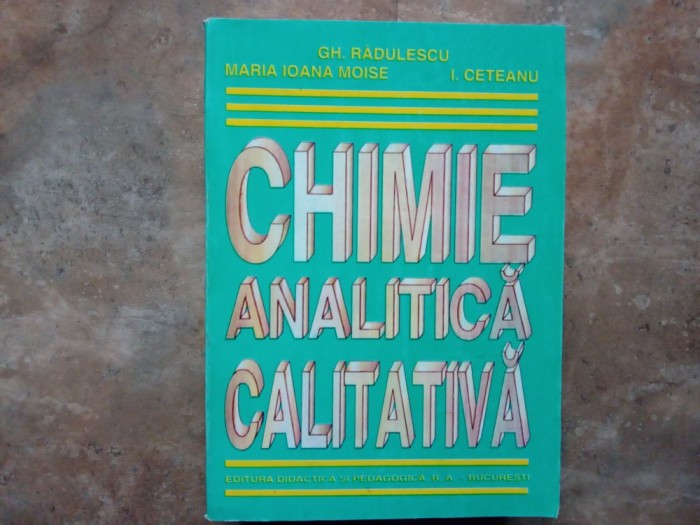 Chimie Analitica Calitativa - Gh. Radulescu, 1997