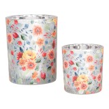Cumpara ieftin Set 2 suporturi lumanari sticla Summer 7x8 cm, 10x13 cm