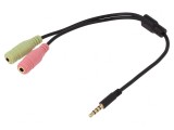Cablu Audio Jack 3.5mm 3pin la 4pin 150mm