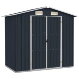 VidaXL Șopron de grădină, antracit, 205 x 129 x 183, oțel galvanizat