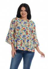 Bluza dama, cu imprimeu floral - M foto