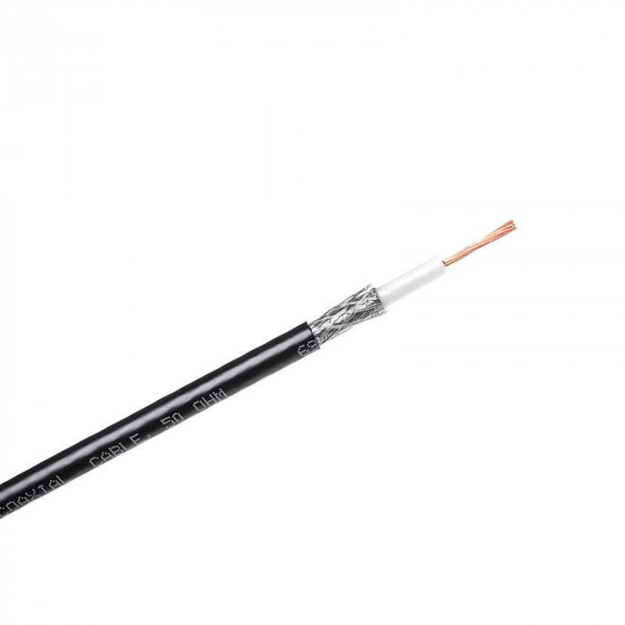 Cablu COAXIAL H155 50 ohm 5.4mm PVC negru CABLETECH