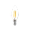 Bec LED filament lumanare 4W E14 6500K, clar, Novelite