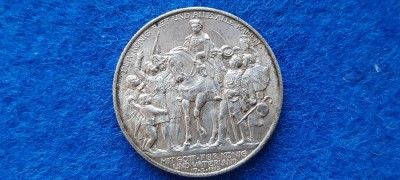 GERMANIA 2 MARK 1913 AUNC INFRANGEREA NAPOLEON JUBILEU foto