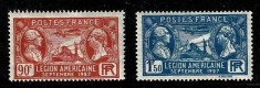 Franta 1927 - American Legion, vapoare, serie nestampilata cu sarniere