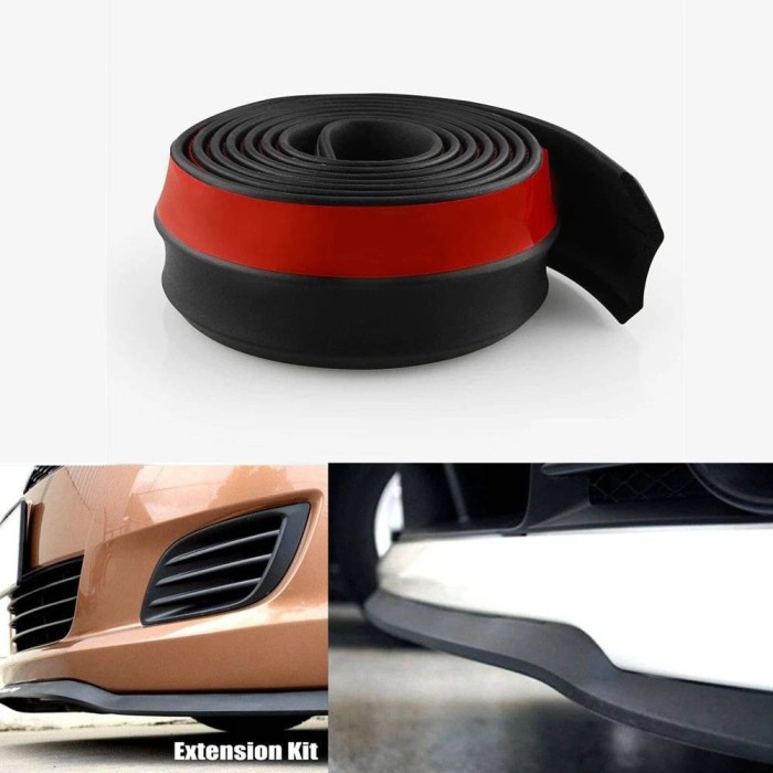 Prelungire bara fata spoiler universal din cauciuc negru