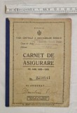 Carnet Asigurări Sociale 1935-1938 - Făgăraș - Foto Periodă + Timbru de Viză