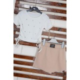 Fusta/pantalon Fetite 5-11 Ani Boni cream - 7ANIMarimea