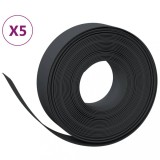 Cumpara ieftin Borduri de gradina, 5 buc, negru, 10 m 15 cm, polietilena