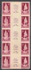 ROMANIA 1959 ESEU COLITA 5 TRIPTICURI VICTORIA PROBA DE TIPAR NEDANTELATA, Nestampilat