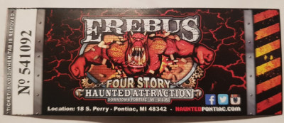 Pentru colectionari, bilete de intrare casa de Halloween Erebus, Detroit foto