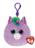 PLUS BRELOC TY 8.5CM SQUISHY BEANIES UNICORN ROSETTE VIOLET