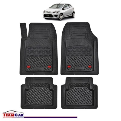 Covorase Auto TeamCar&amp;reg; Tip Tavita Compatibile Mazda 2 Generatia II (2007&amp;ndash;2014) Negru Material Rezistent foto