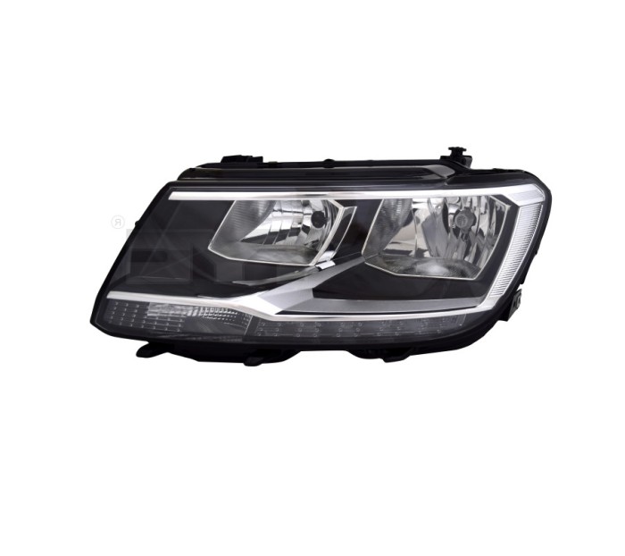 Far Volkswagen Tiguan, 05.2016-12.2020, model: Allspace, montare fata, stanga, cu lumini de zi tip LED; H7+H7+LED+PY21W; electric; cu motor; halogen,