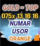 Numar Orange de TOP - 075x.13.16.16 - AUR usor numere VIP cartela gold platina
