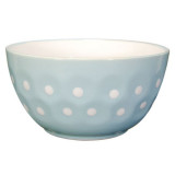Bol albastru cu buline albe pentru supa,ceramica,650 ml, Oem