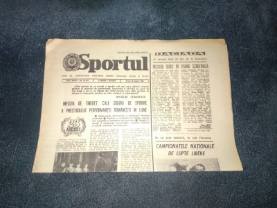 ZIARUL SPORTUL 12 AUGUST 1983 foto