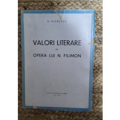 Valori literare &icirc;n opera lui N. Filimon - N. Mihăescu